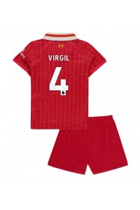 Liverpool Virgil van Dijk #4 Babytruitje Thuis tenue Kind 2024-25 Korte Mouw (+ Korte broeken)